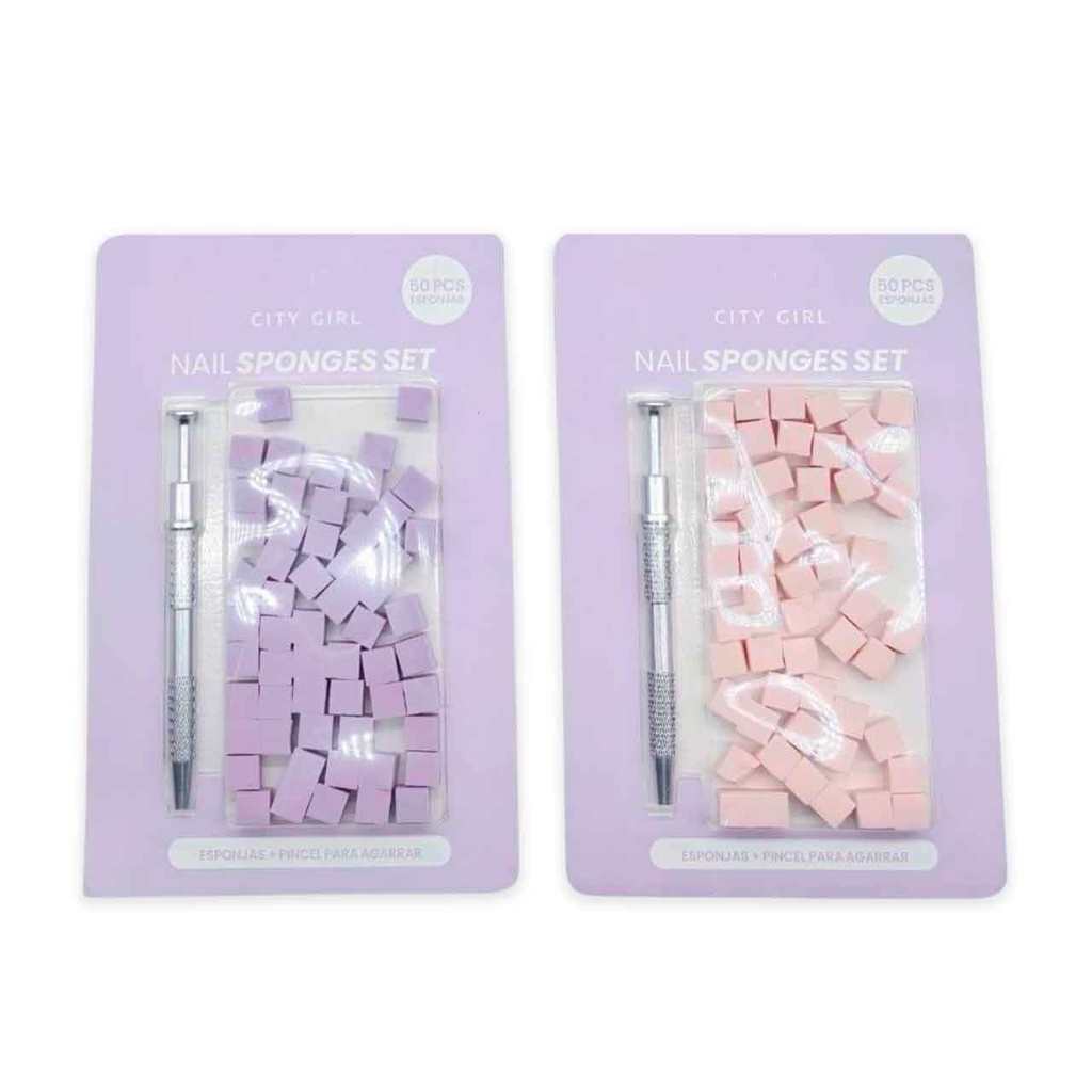 [PM-LC-7] SET DE ESPONJAS+PINZA LÁPIZ PARA MANICURÍA