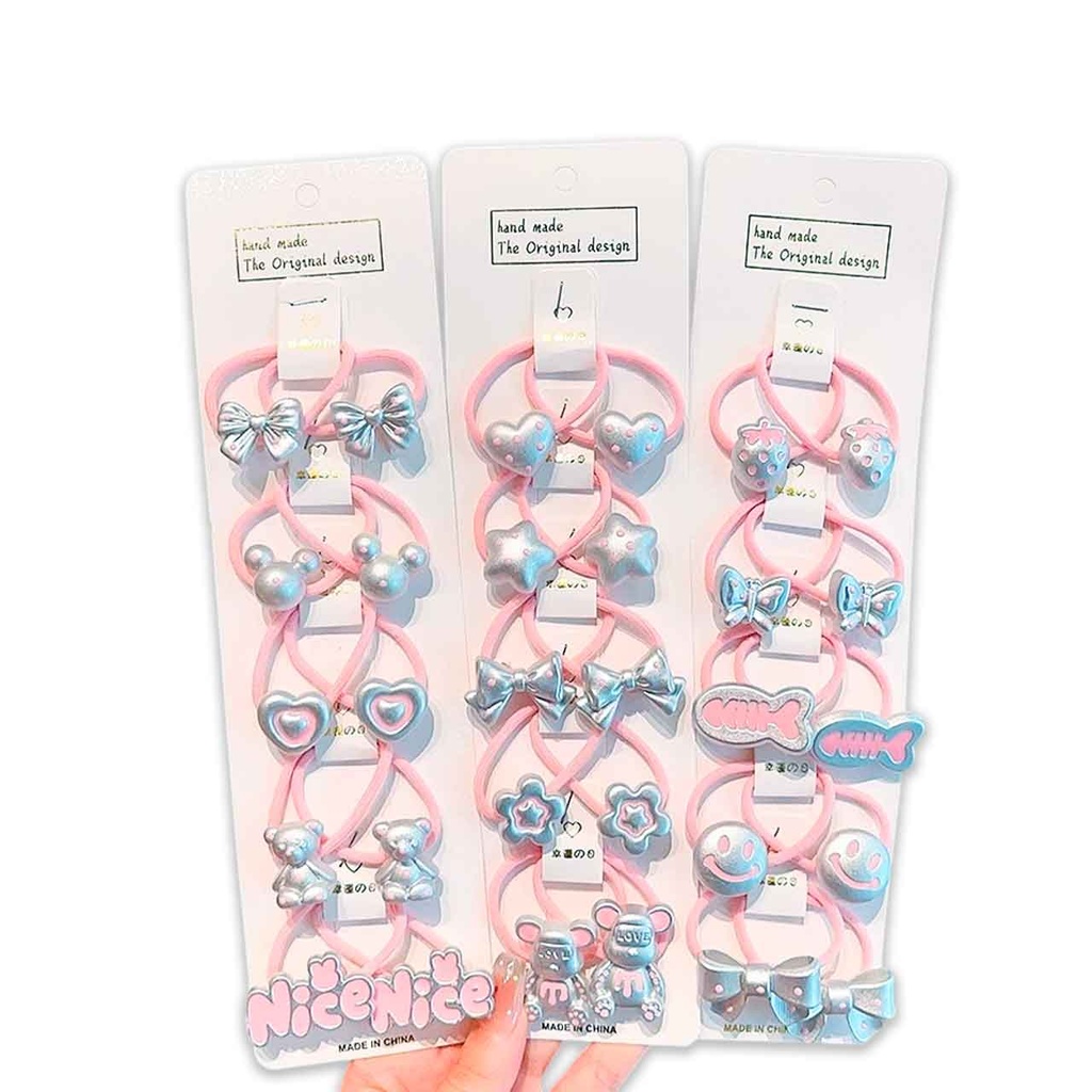 PACK DE COLITAS PLATEADAS Y ROSA