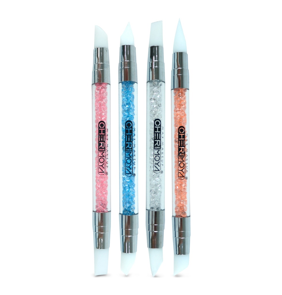 Pincel silicona doble punta decoración x4pcs cherimoya___Pack 10