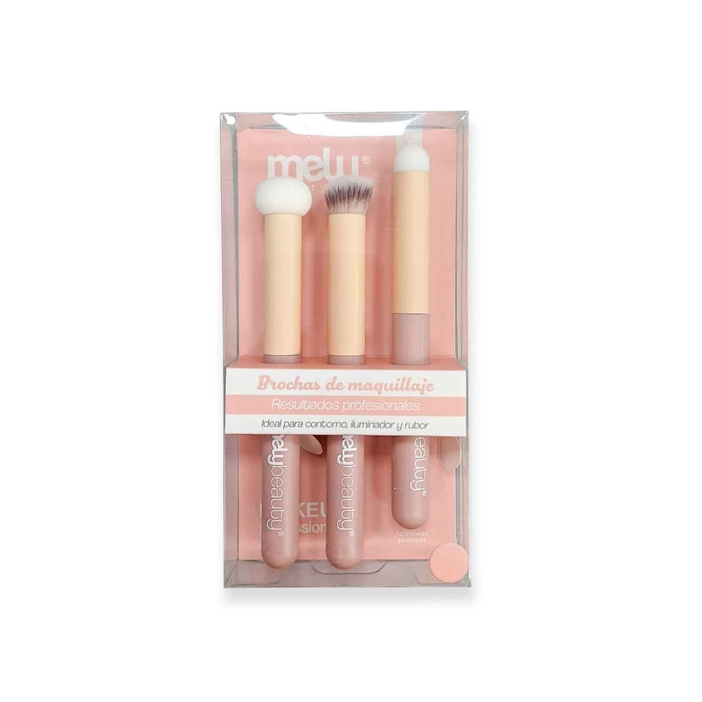 [PM-MYB7-0006] KIT X3 BROCHAS DE MAQUILLAJE MELY