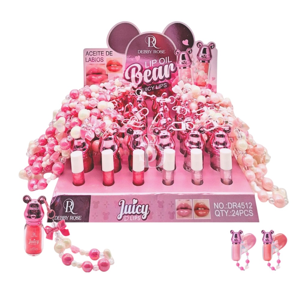 [PM-DR4512] LIP GLOSS OSITO CON LLAVERO DEBBY ROSE