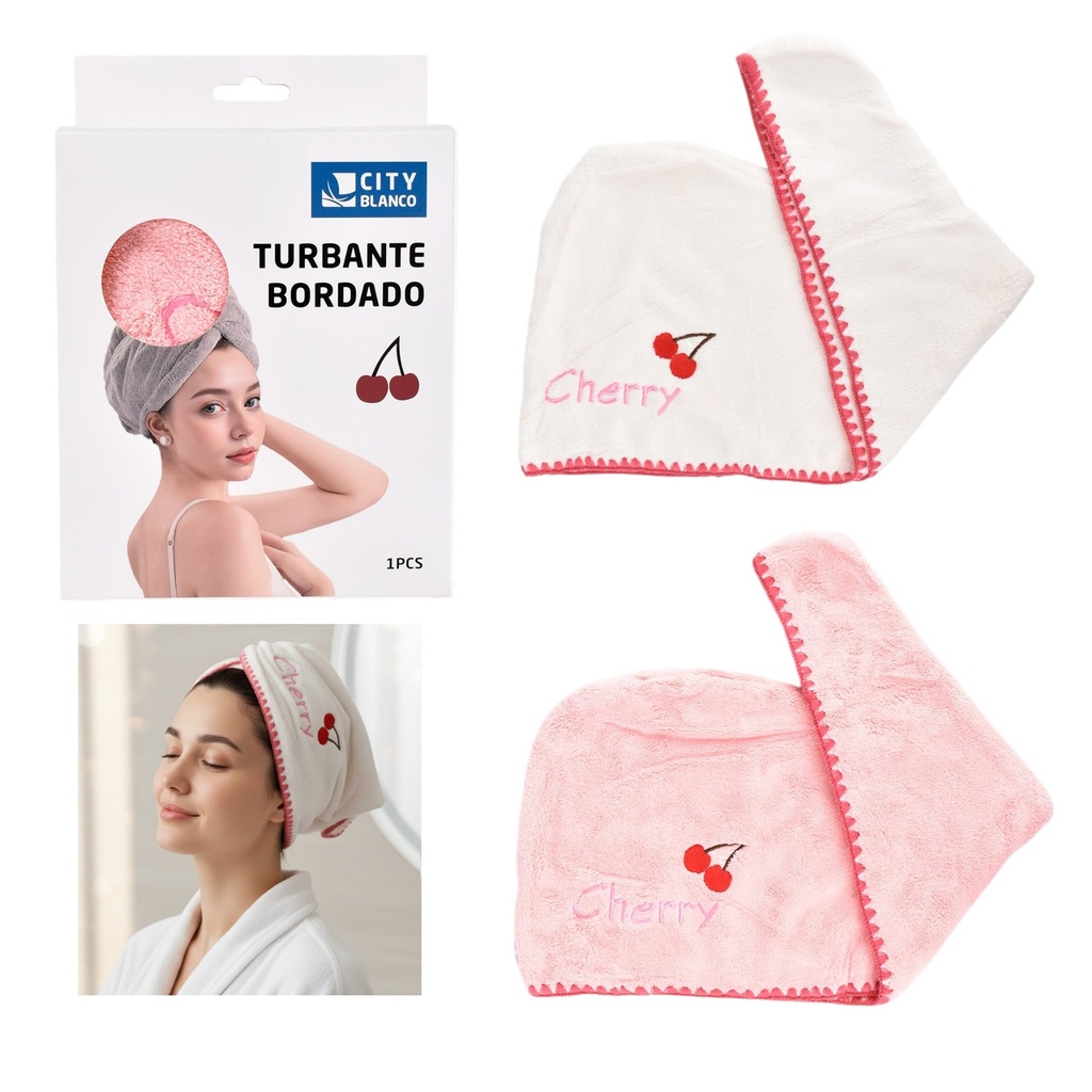 TURBANTE BORDADO CHERRY