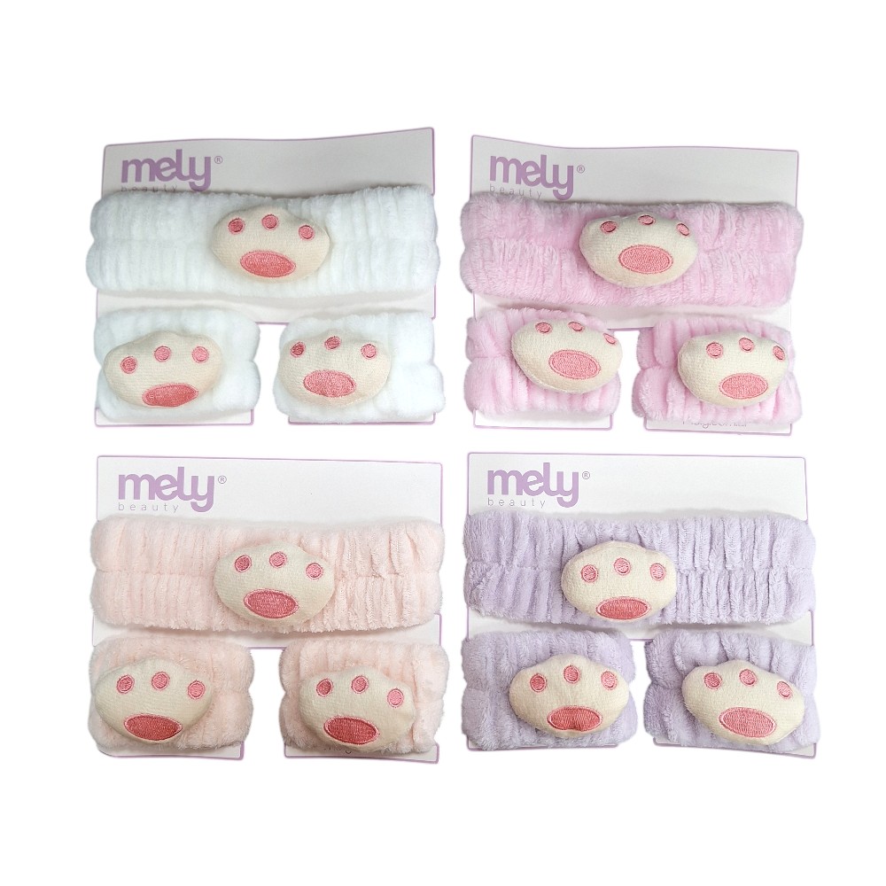 [PM-MYD6-0004] SET DE VINCHA Y MUÑEQUERAS CON PATITA
