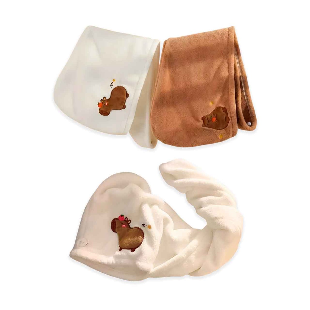TURBANTE CON BOTÓN CAPYBARA