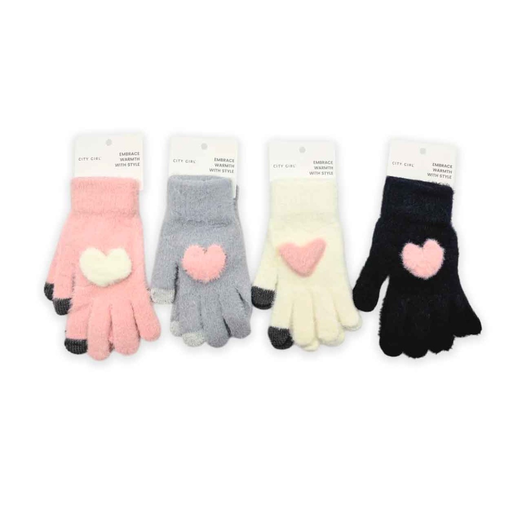 GUANTES INFANTILES DE MEDIO DEDO CORAZÓN