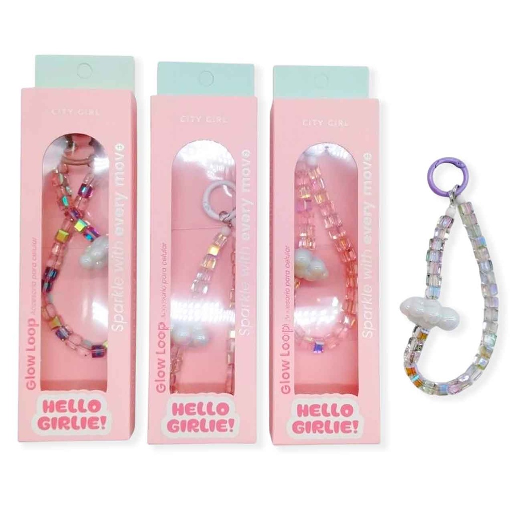 [PM-PZ17508-9] LLAVERO PARA CELULAR PERLAS Y NUBE