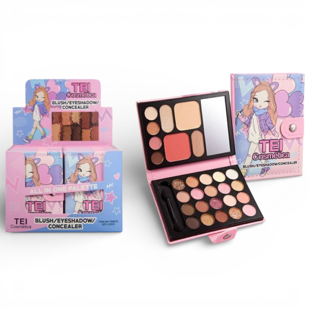 PALETA DE MAQUILLAJE FORMA DE AGENDA TEI