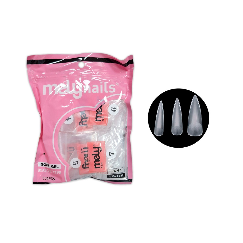 UÑAS PARA SOFT GEL STILETTO MATTE