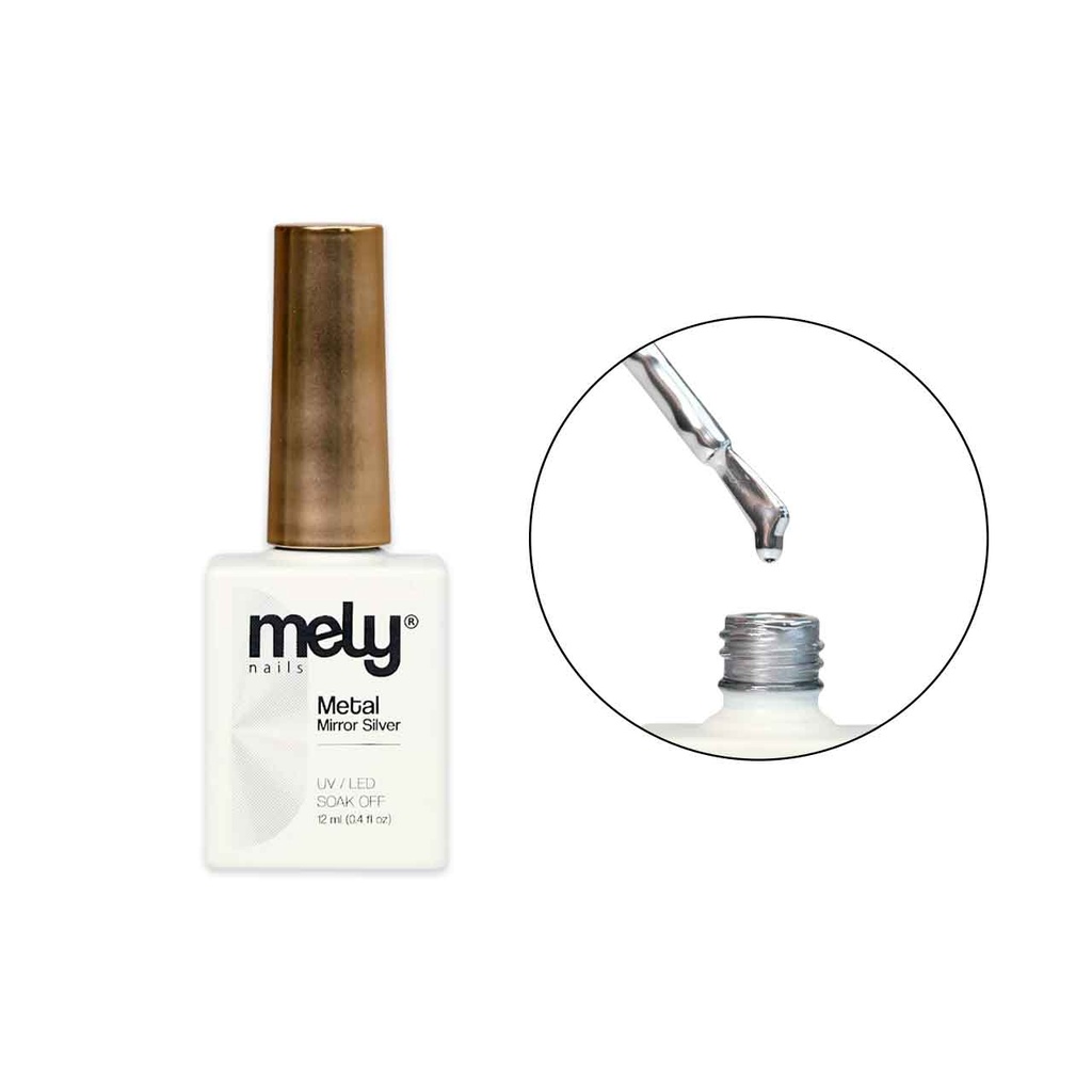 ESMALTE METAL MIRROR SILVER 12ML MELY