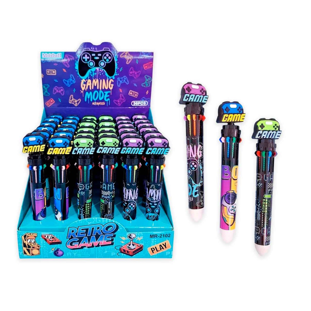 LAPICERA X6 COLORES JOYSTICK GAME