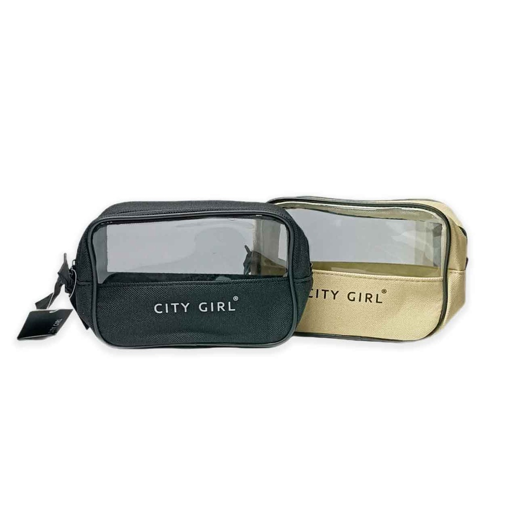 [PM-BL-603] NECESER RECTANGULAR NEGRO/CREMA Y TRANSPARENTE