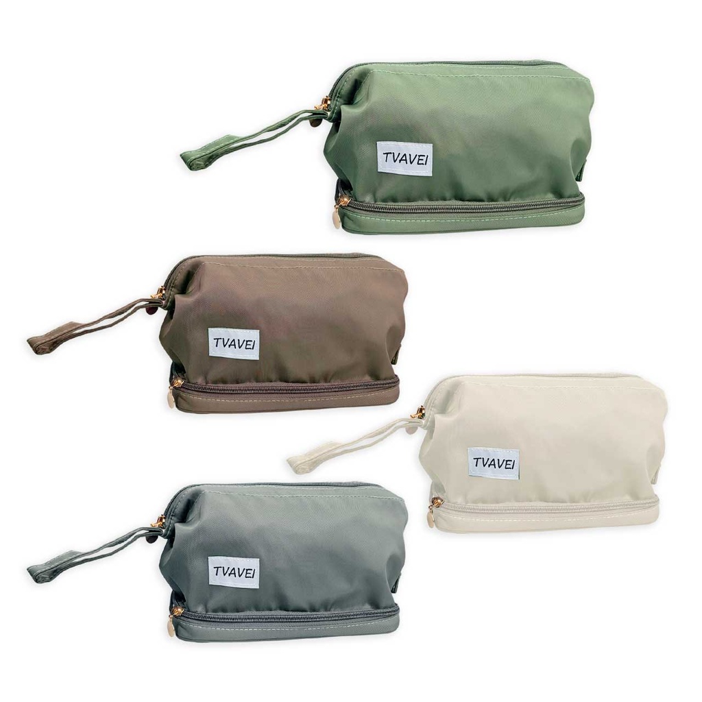 [PM-NF-BA10A1011] NECESER COLORES TIERRA 2 COMPARTIMENTOS