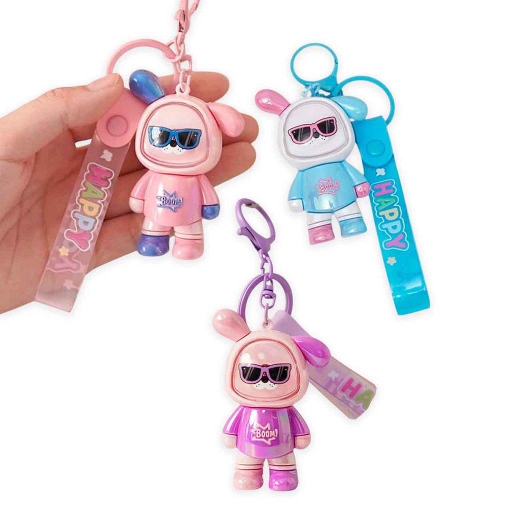 [PM-UT520040] LLAVERO DE PERRITO CON GAFAS BOOM