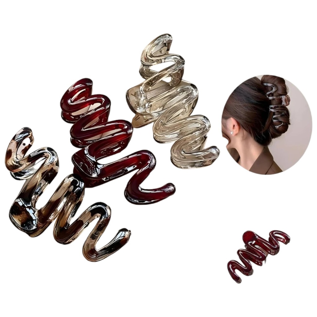 BROCHE DE PELO ONDULADO 11CM