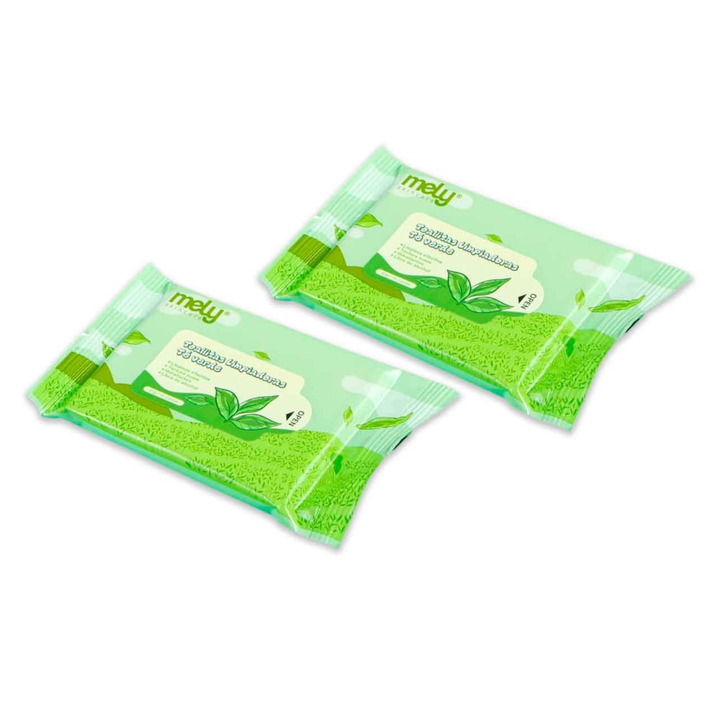 [PM-MY891017] TOALLAS DESMAQUILLANTES X10 TE VERDE MELY