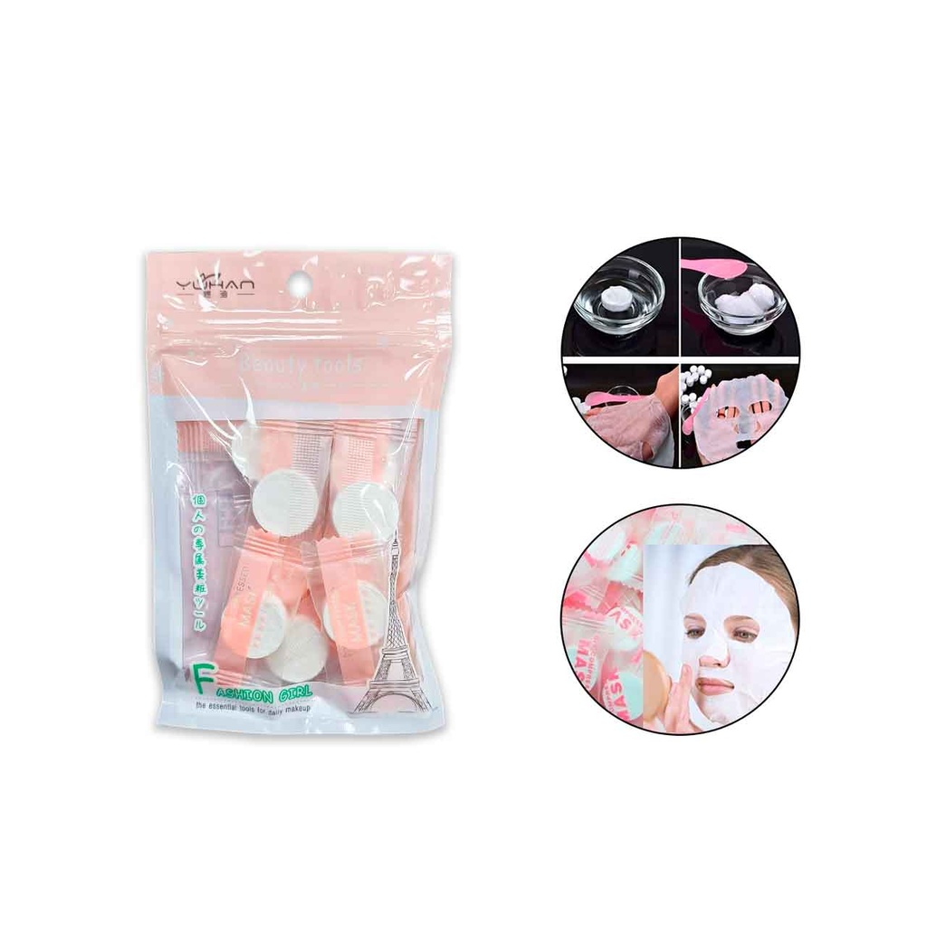 [PM-NF-BA14A4005] MASCARILLAS FACIALES COMPRIMIDAS X10PCS