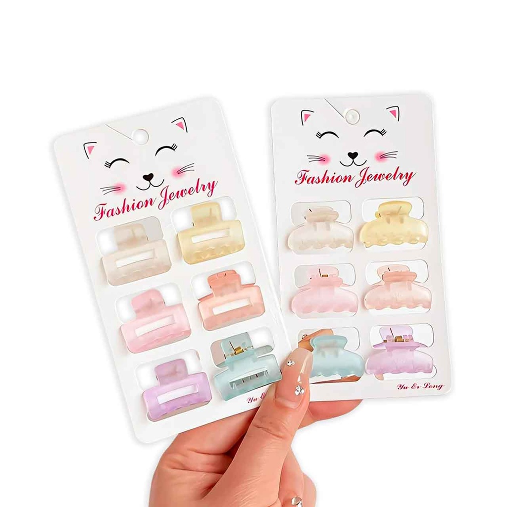 SET DE 6 MINI BROCHES COLORES PASTELES