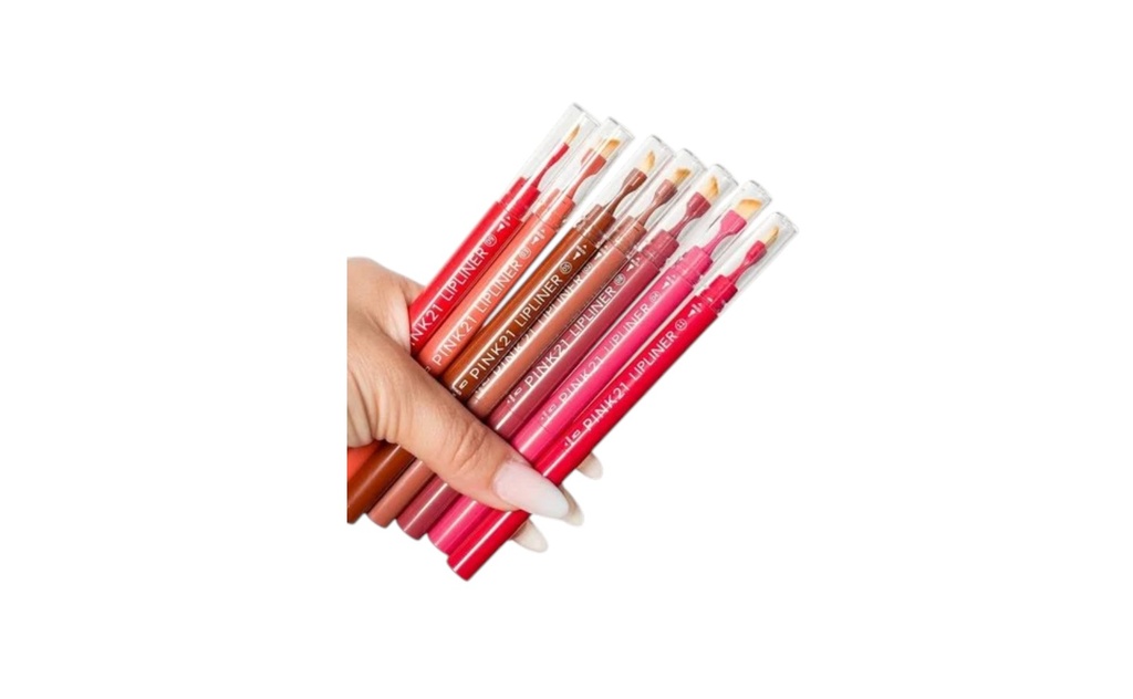[PM-CS6228] DELINEADOR DE LABIOS + BROCHA PINK 21