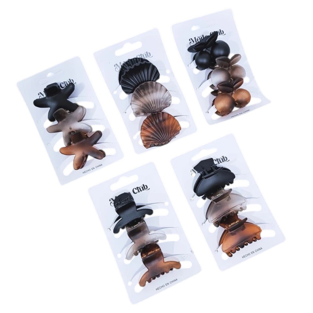 SET DE 3 BROCHES VARIAS FORMAS