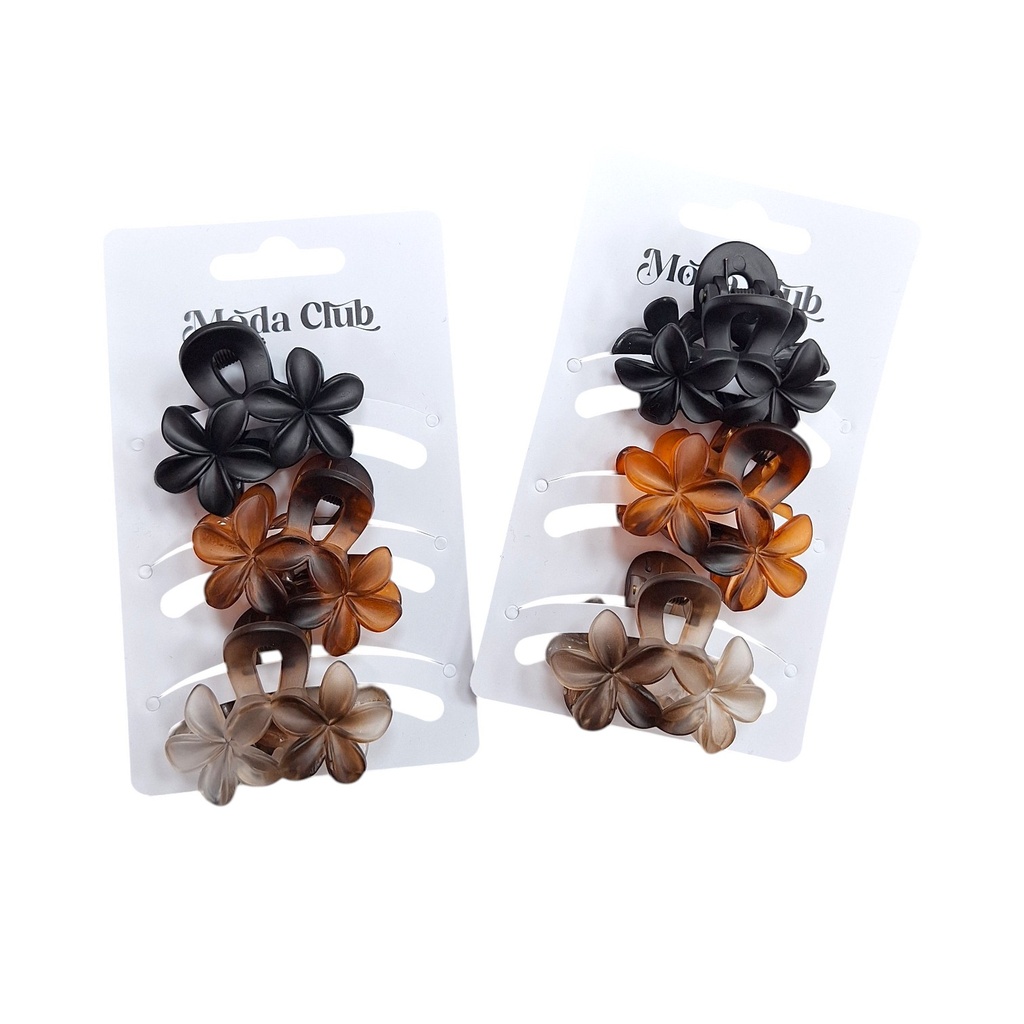 SET DE 3 BROCHES CON FLORES