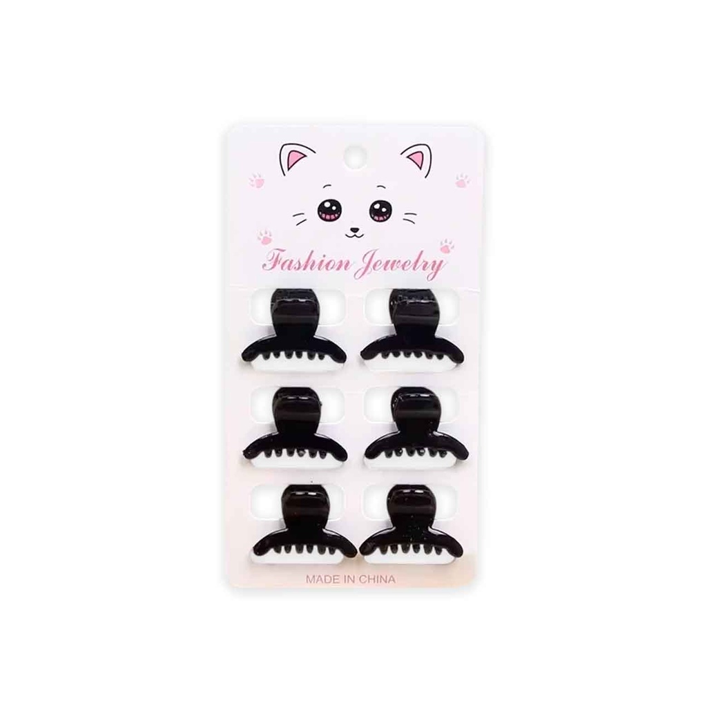 MINI BROCHES NEGROS X6 PCS