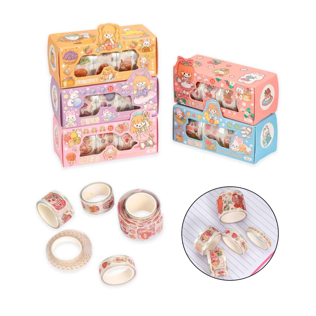 PACK X5 CINTAS ADHESIVAS DECORATIVAS