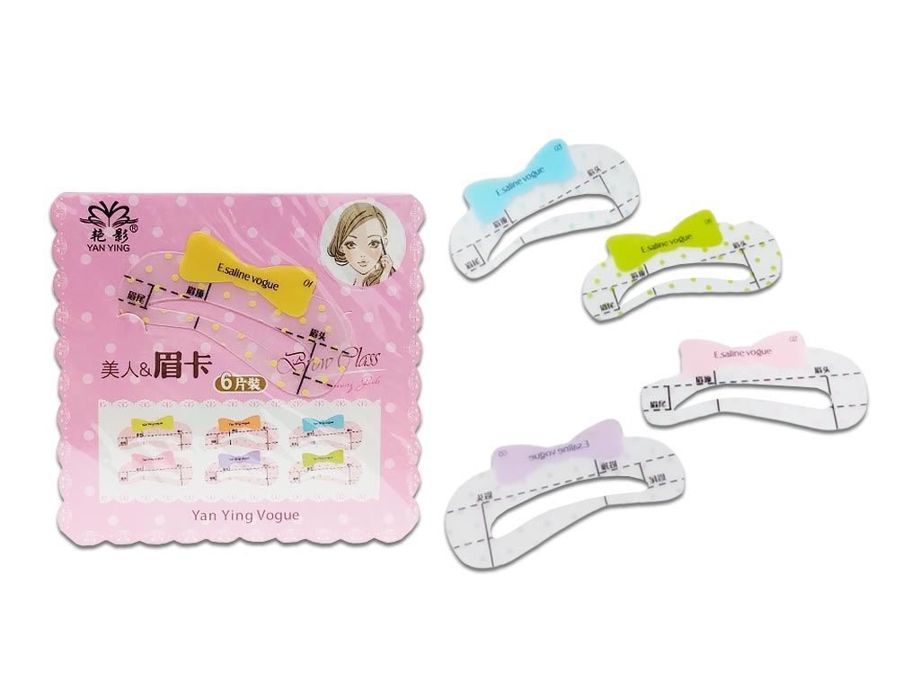 [PM-LH-7S10] STENCIL YAN YING PLANTILLA MOLDES PERFILADO PARA CEJAS X 6