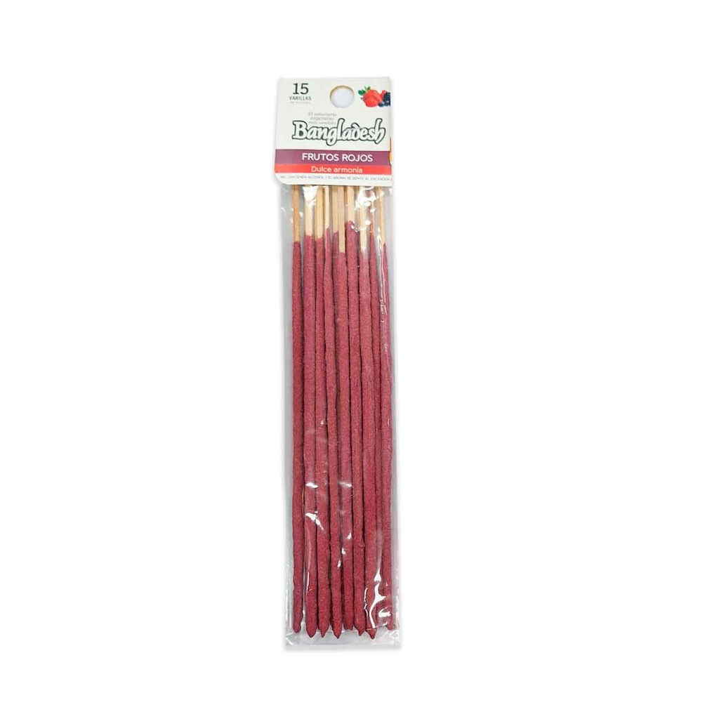 [PM-150-FRUTOS ROJOS] SAHUMERIOS BANGLADESH FRUTOS ROJOS 15 VARILLAS