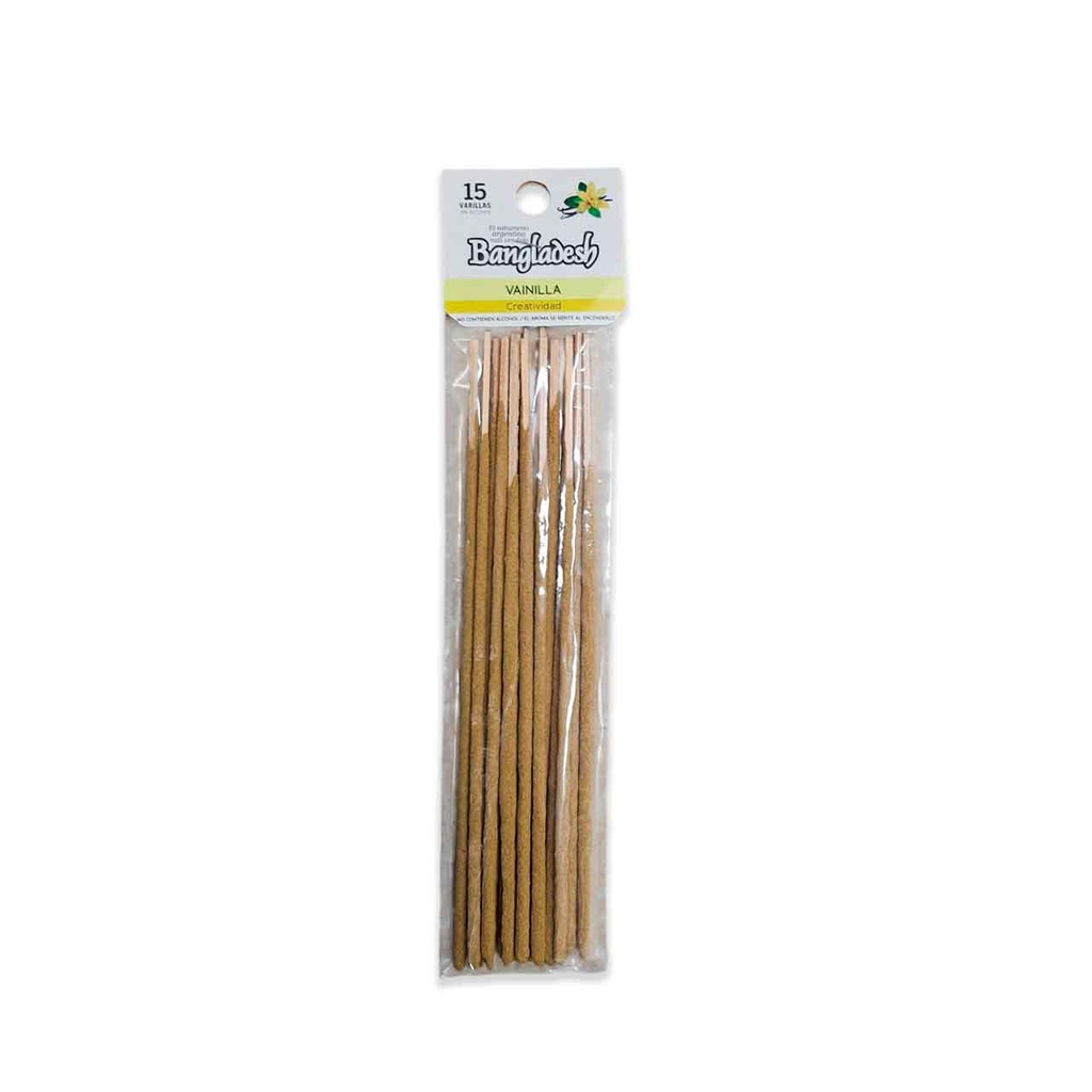[PM-150-VAINILLA] SAHUMERIOS BANGLADESH VAINILLA 15 VARILLAS