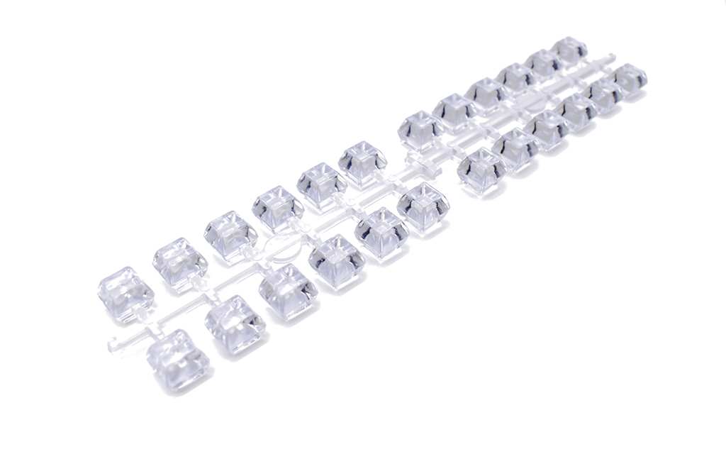 MUESTRARIO FORMA DIAMANTE TRANSPARENTE X48 PCS