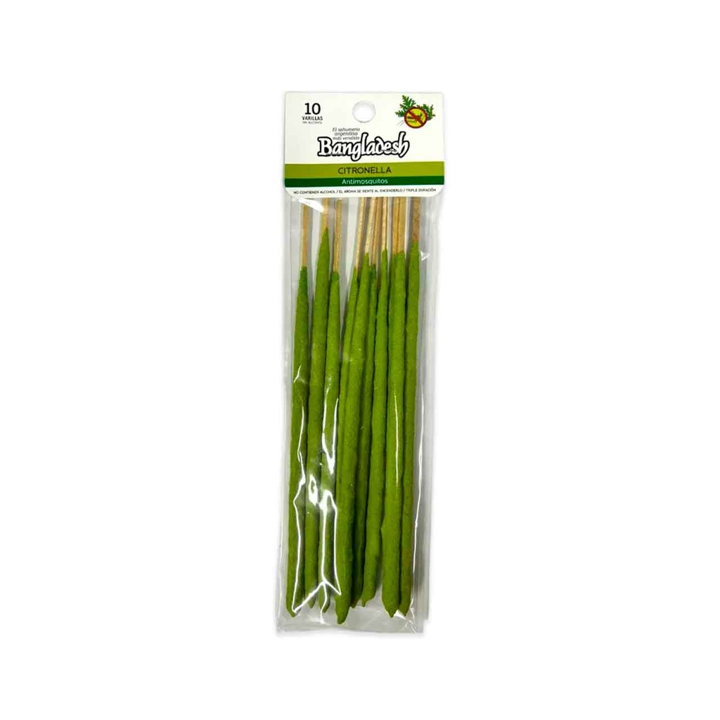 [PM-432D-CITRONELLA] SAHUMERIOS EN BOLSA X10 CITRONELLA ANTIMOSQUITOS