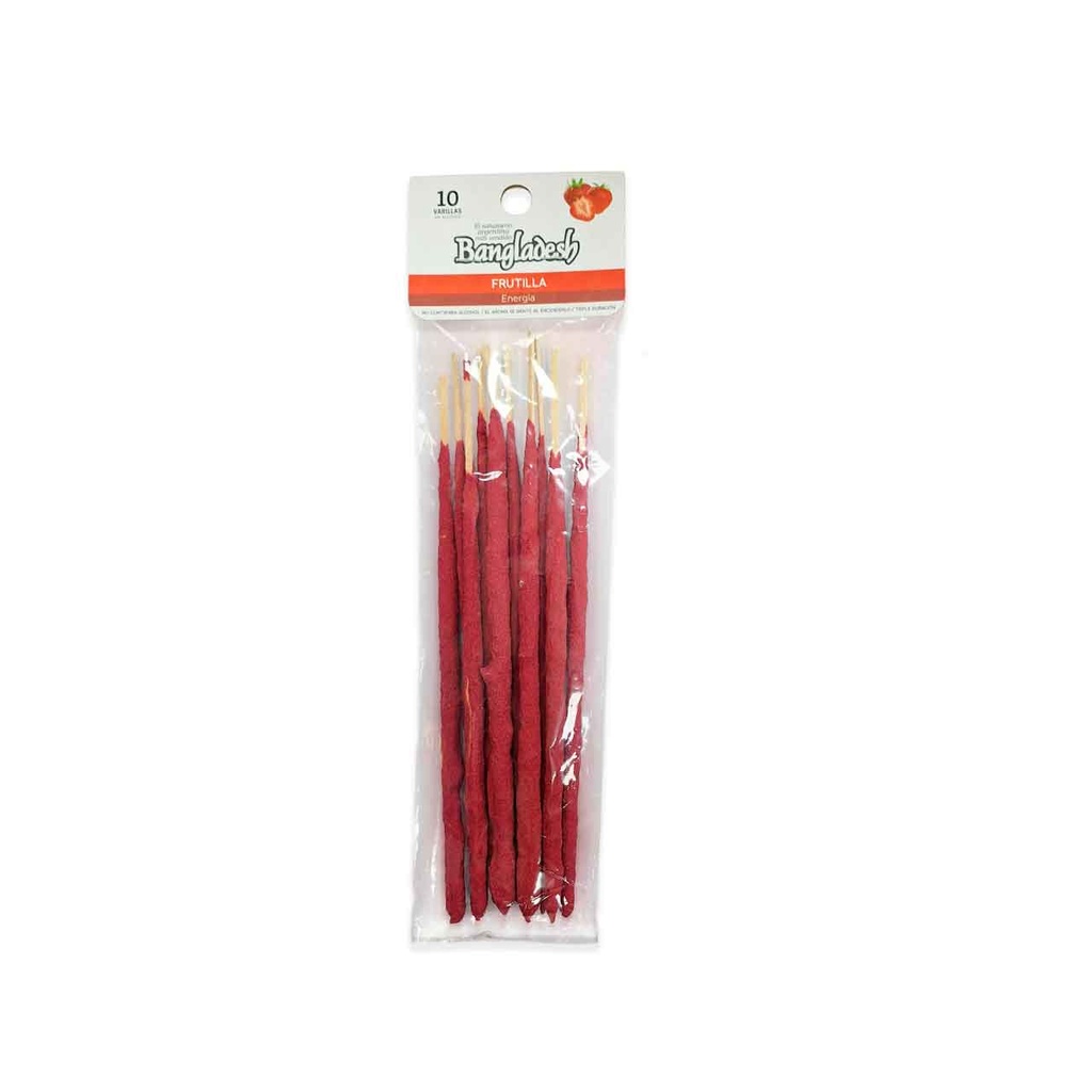 [PM-432D-FRUTILLA] SAHUMERIOS BANGLADESH FRUTILLA 10 VARILLAS