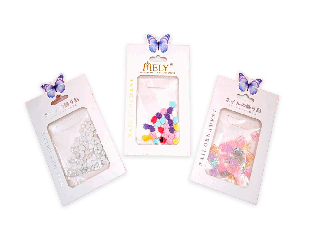 [PM-LH-3722] APLIQUES PARA UÑAS MELY NAIL ORNAMENT X30
