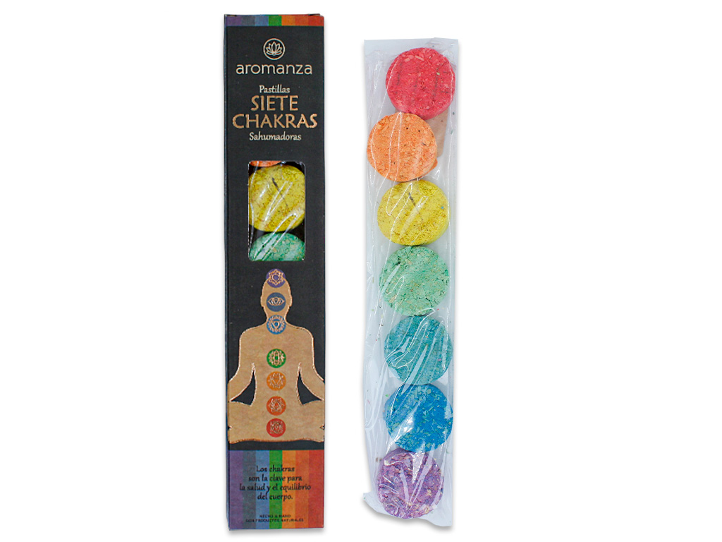 [PM-101K] PASTILLAS SAHUMADORAS SIETE CHAKRAS