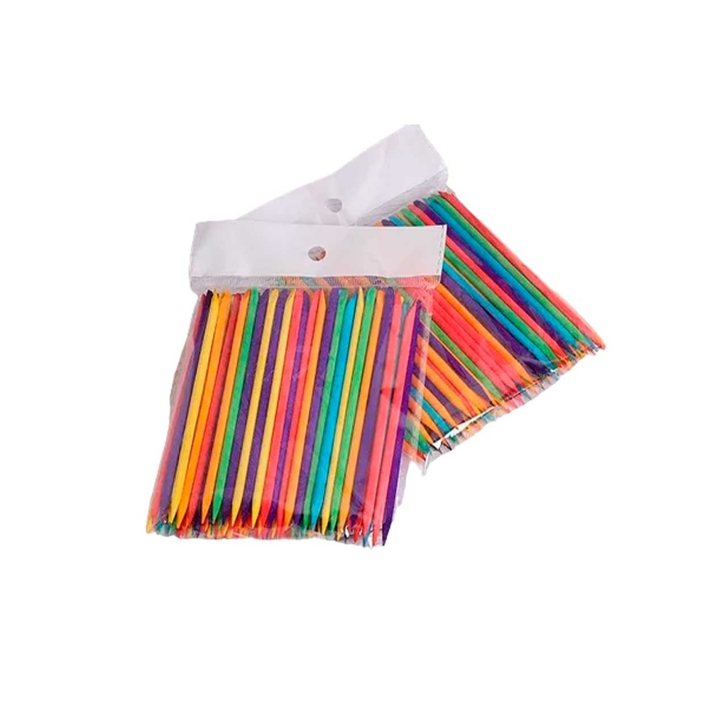 PALITOS DE NARANJO DE COLORES 100PCS