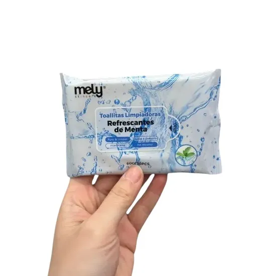 TOALLITAS LIMPIADORAS REFRESCANTES DE MENTA MELY