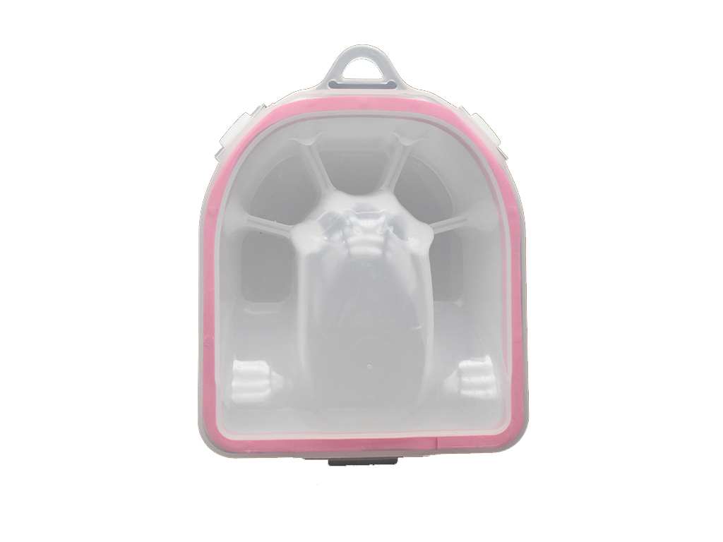 MANILUVIO BOWLS BLANCO CON BORDE ROSA DOBLE