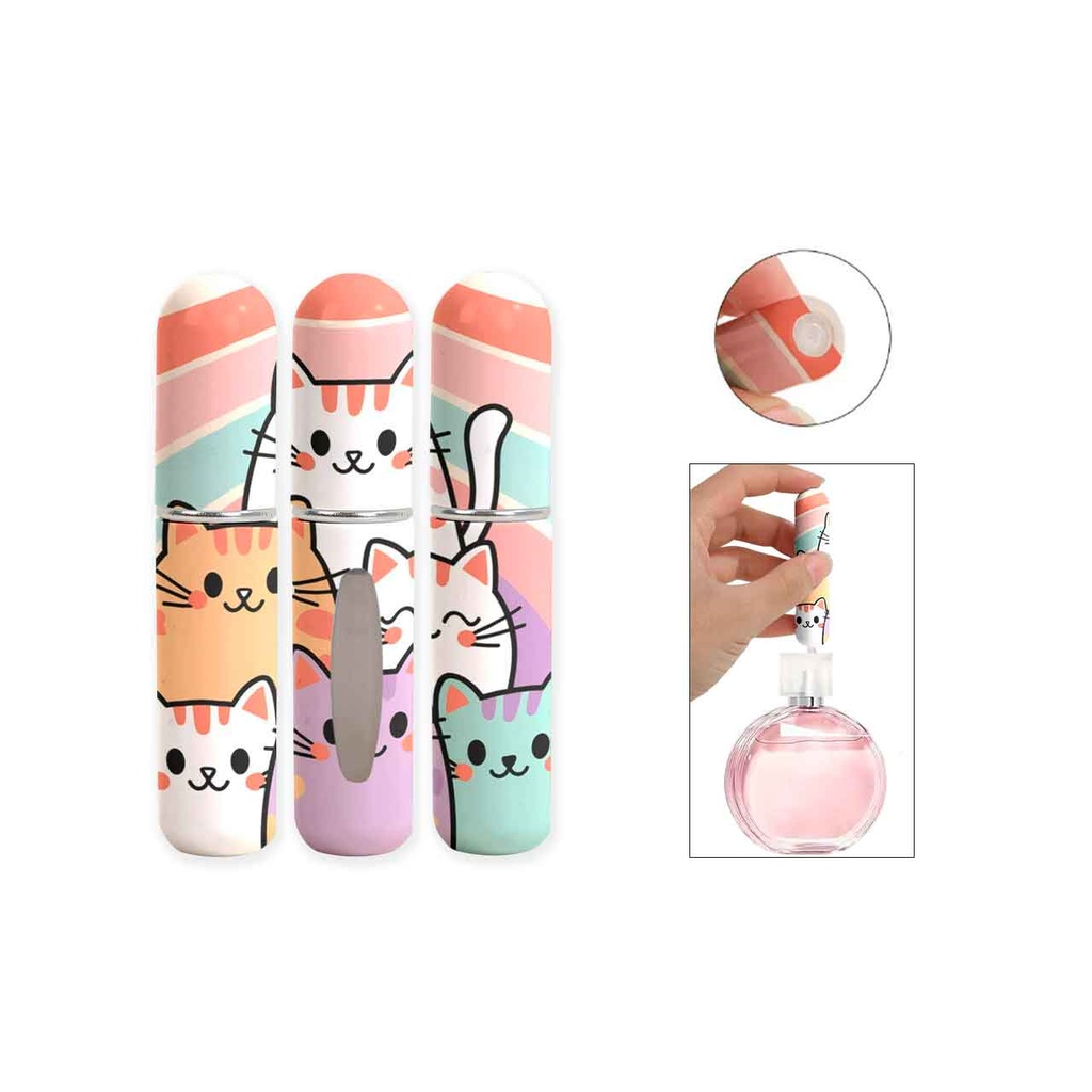 [PM-UT510036] MINI PERFUMERO RECARGABLE GATITOS 5ML