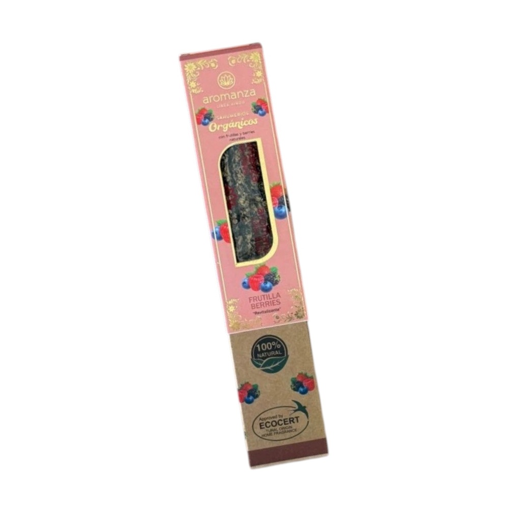 [PM-963U-FRUTILLA] SAHUMERIOS ORGÁNICOS X6 FRUTILLA