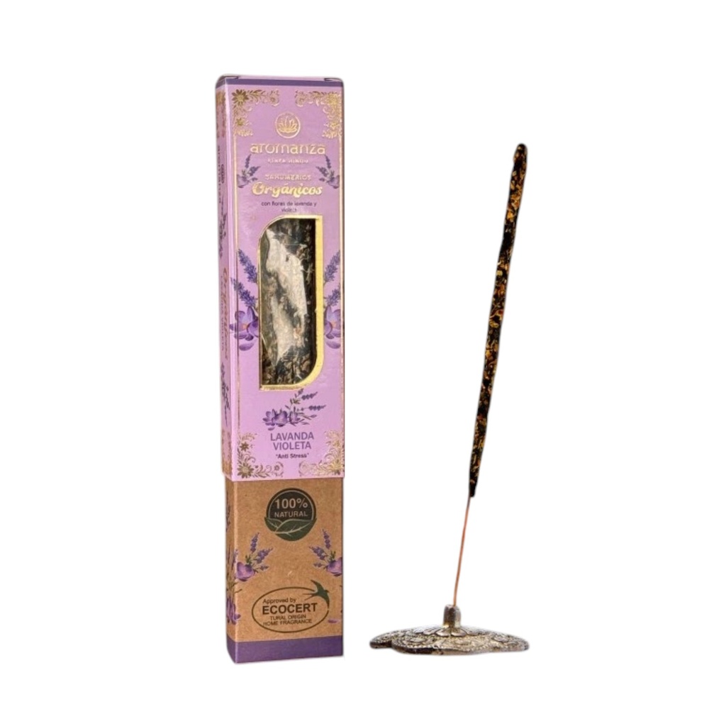 [PM-963U-LAVANDA VIOLETA] SAHUMERIOS ORGÁNICOS X6 LAVANDA VIOLETA