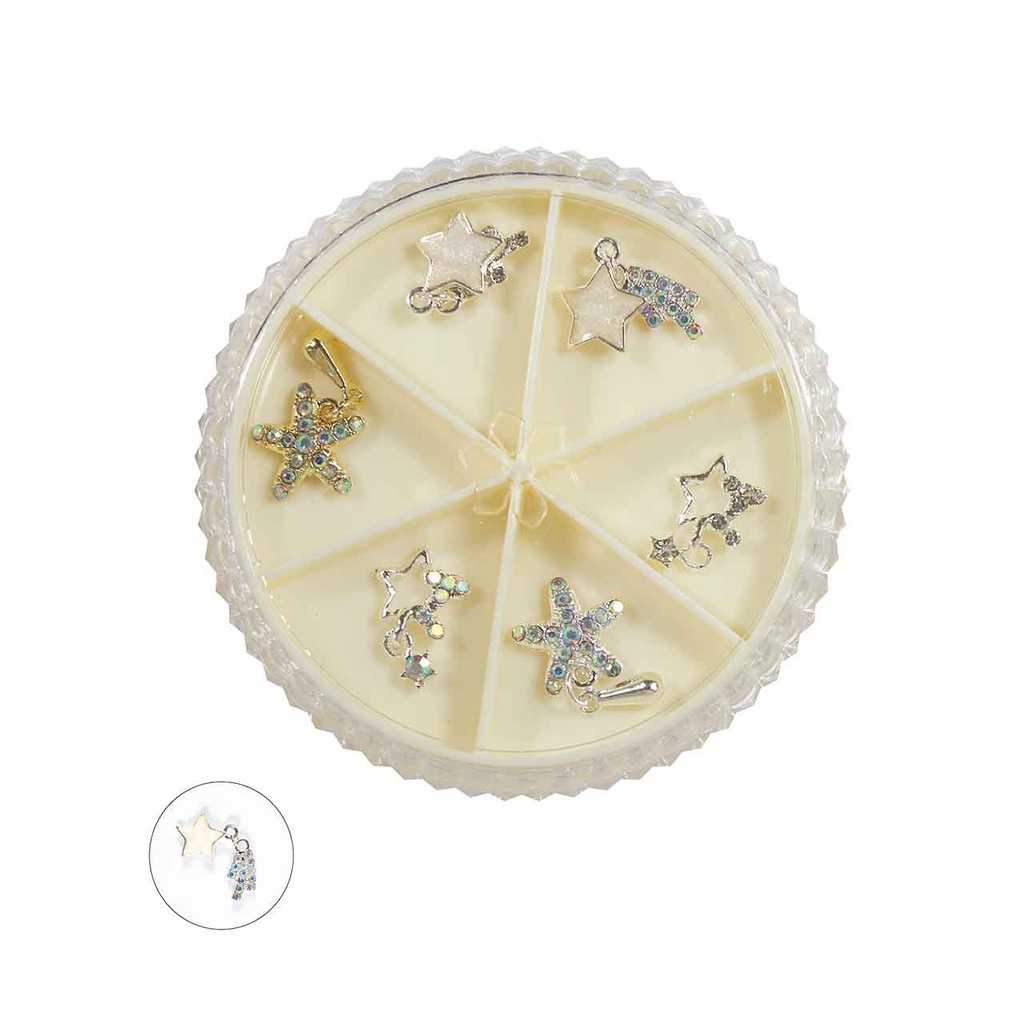 DIJES DE ESTRELLA PARA DECORACIÓN DE UÑAS