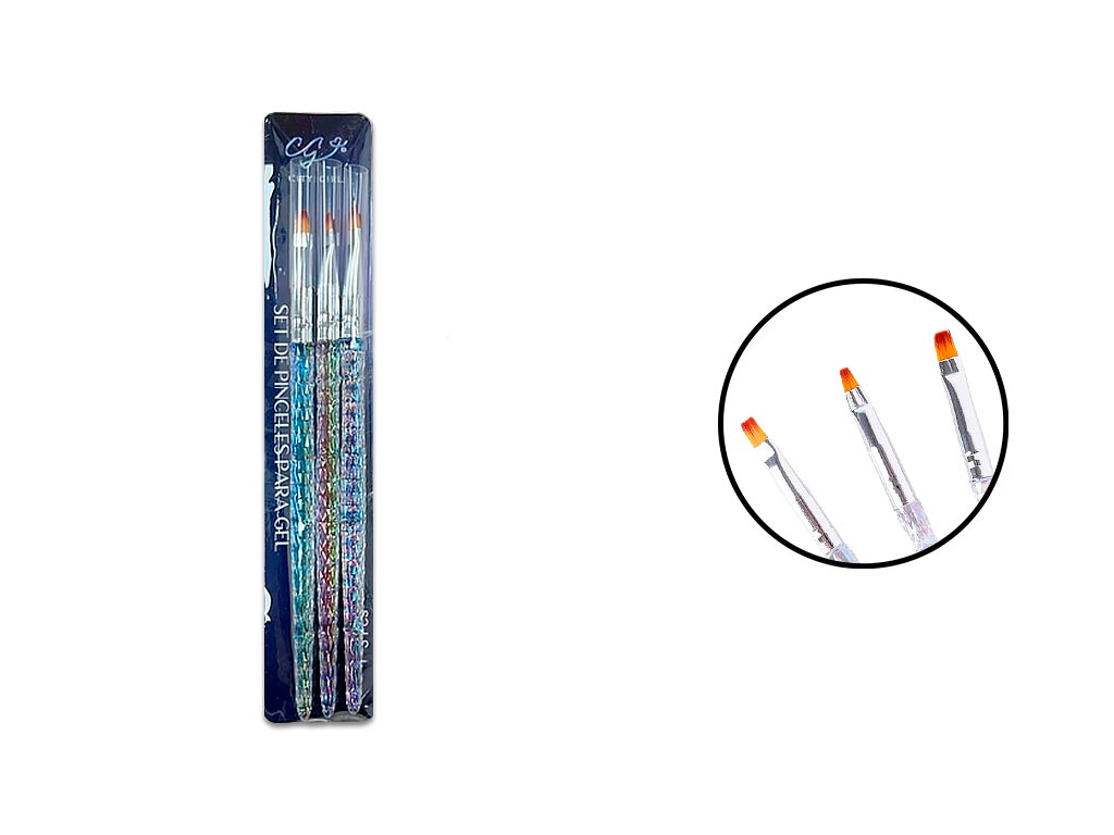 [PM-BY-1272] SET DE PINCEL DE GEL 3PCS