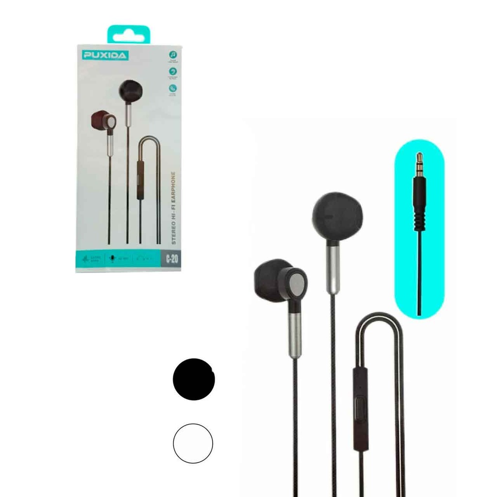AURICULARES CON CABLE 3.5MM PUXIDA