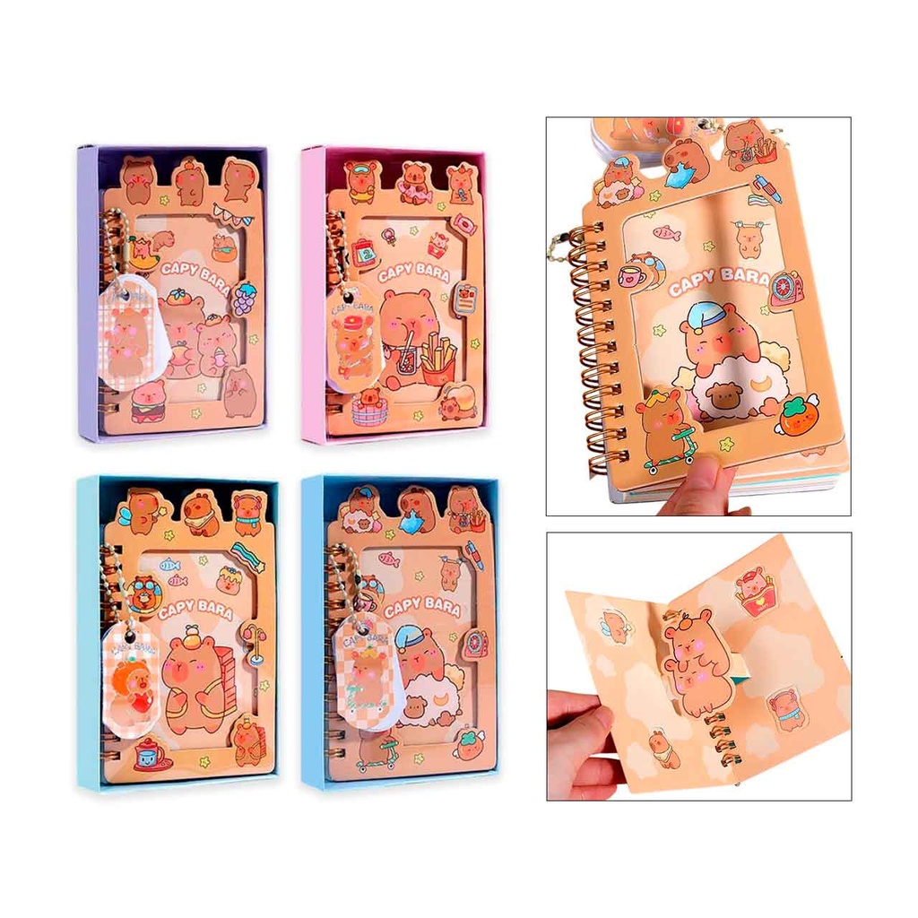 LIBRETA CON DISEÑOS DE CAPYBARA 8x11CM
