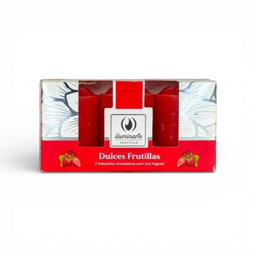 VELONCITOS AROMÁTICOS X3 DULCES FRUTILLAS