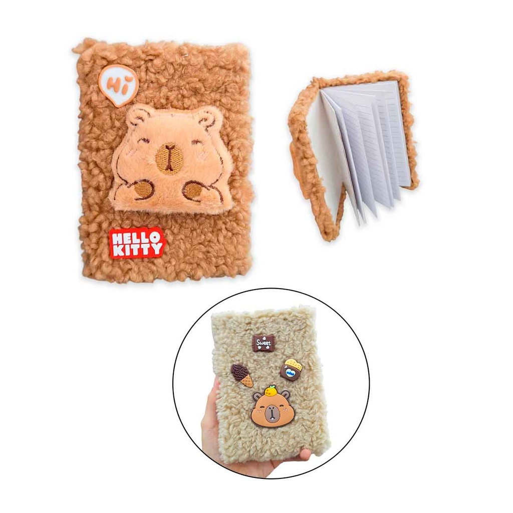 ANOTADOR PEQUEÑO PELUCHE CAPYBARA