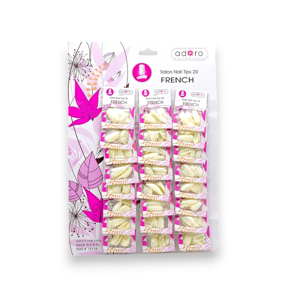 UÑAS POSTIZAS FRENCH 24PCS