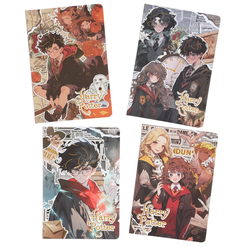 CUADERNO COSIDO HARRY POTTER 15x21CM