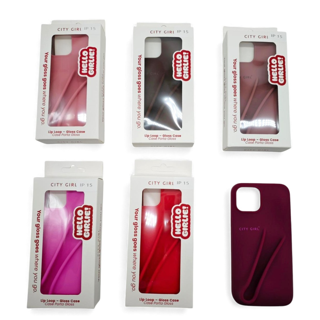 [PM-PZ17508-24] FUNDA CON PORTA GLOSS IPHONE 15