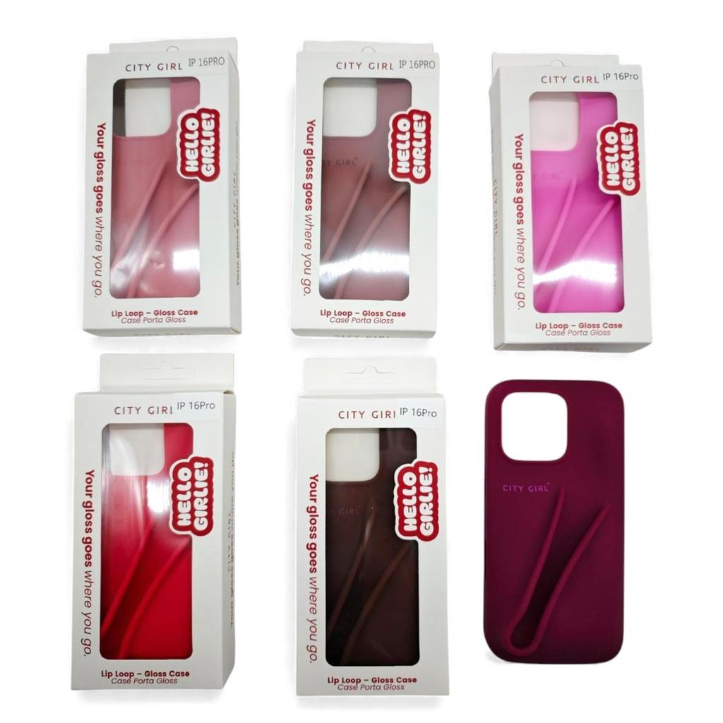 [PM-PZ17508-28] FUNDA CON PORTA GLOSS IPHONE 16 PRO